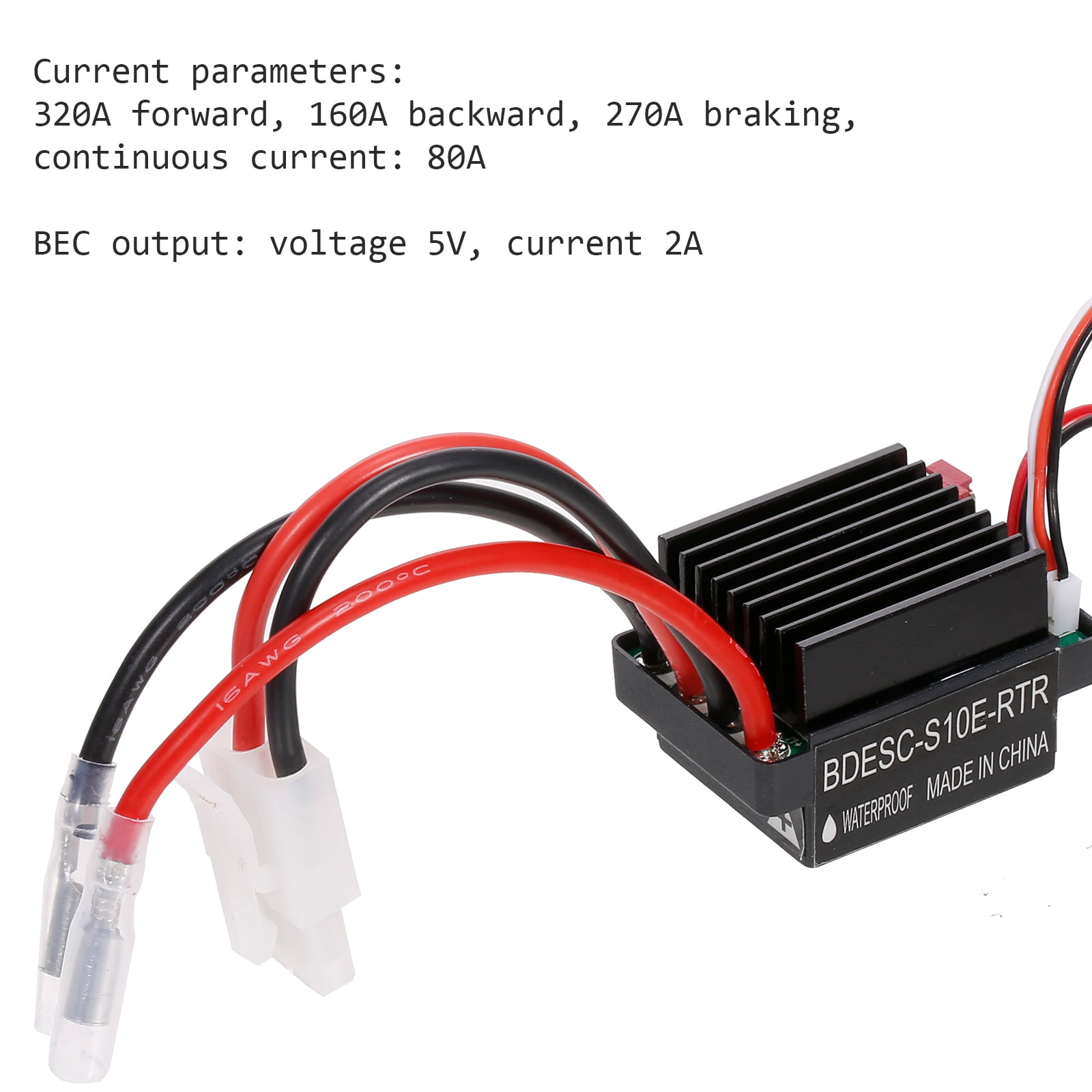 Details about   ESC High Frequency Accessories Two Way Brushed Motor Speed Controller HSP 320A